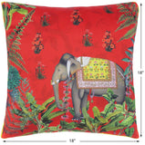 handmade Turkish Throw Pillow Red Green  SQUARE SILK area rug