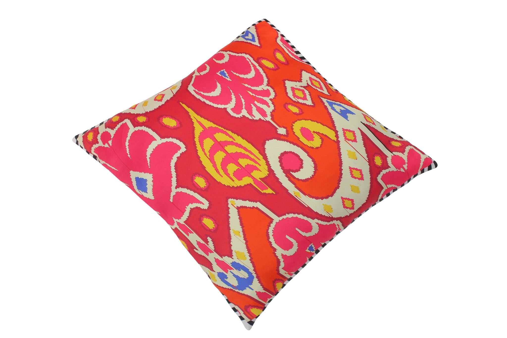 handmade Turkish Throw Pillow Pink Beige  SQUARE SILK area rug