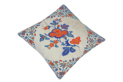 handmade Turkish Throw Pillow Beige Blue  SQUARE VELVET area rug