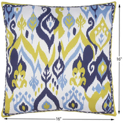 handmade Turkish Throw Pillow Ivory Blue  SQUARE SILK area rug