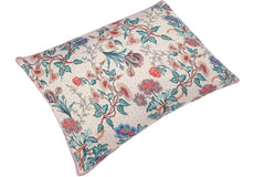 handmade Turkish Throw Pillow Beige Blue  RECTANGLE SILK area rug