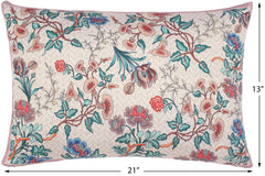 handmade Turkish Throw Pillow Beige Blue  RECTANGLE SILK area rug
