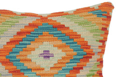 handmade Traditional Pillow Rust Teal Hand-Woven SQUARE 100% WOOL area rug