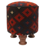 Boho Chic Millar Handmade Kilim Upholstered Foot Stool