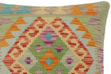 handmade Tribal Turkish Antique Blue Rust Hand-Woven SQUARE 100% WOOL pillow