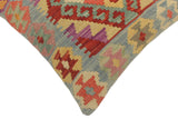 handmade Tribal Turkish Antique Rust Blue Hand-Woven SQUARE 100% WOOL pillow