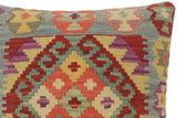 handmade Tribal Turkish Antique Rust Blue Hand-Woven SQUARE 100% WOOL pillow