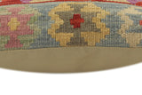 handmade Tribal Turkish Antique Rust Blue Hand-Woven SQUARE 100% WOOL pillow