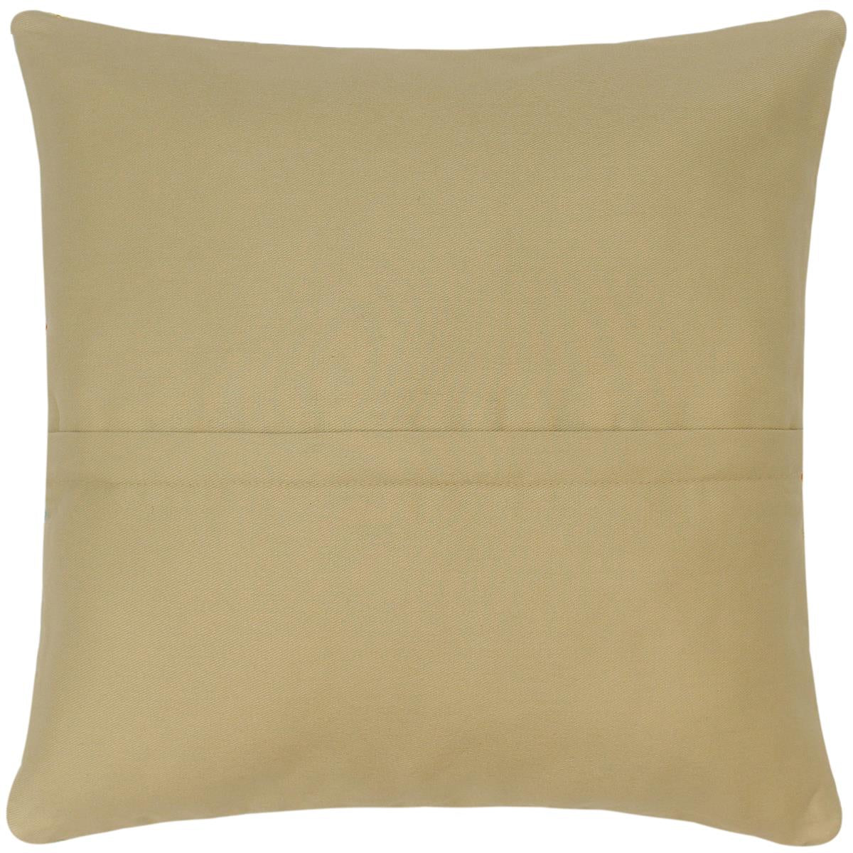 handmade Tribal Turkish Antique Green Rust Hand-Woven SQUARE 100% WOOL pillow