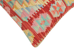 handmade Tribal Turkish Antique Red Blue Hand-Woven SQUARE 100% WOOL pillow