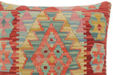 handmade Tribal Turkish Antique Red Blue Hand-Woven SQUARE 100% WOOL pillow