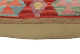 handmade Tribal Turkish Antique Red Blue Hand-Woven SQUARE 100% WOOL pillow