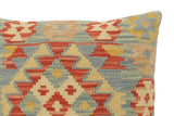 handmade Tribal Turkish Antique Rust Blue Hand-Woven SQUARE 100% WOOL pillow