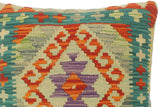 handmade Tribal Turkish Antique Rust Blue Hand-Woven SQUARE 100% WOOL pillow