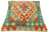 handmade Tribal Turkish Antique Rust Blue Hand-Woven SQUARE 100% WOOL pillow