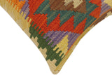 handmade Tribal Rust Blue Hand-Woven RECTANGLE 100% WOOL Pillow