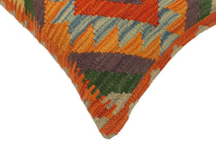 handmade Tribal Rust Blue Hand-Woven RECTANGLE 100% WOOL Pillow