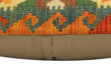 handmade Tribal Rust Gold Hand-Woven RECTANGLE 100% WOOL Pillow