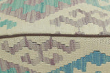 handmade Traditional Ottoman Beige Blue Hand-made SQUARE handmade ottoman pouf