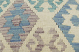 handmade Traditional Ottoman Beige Blue Hand-made SQUARE handmade ottoman pouf