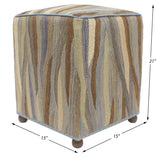handmade Modern Ottoman Blue Beige Hand-made SQUARE handmade ottoman pouf