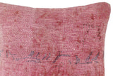 handmade Vintage Pillow Pink Blue Hand-Woven SQUARE 100% WOOL Vintage Pillow