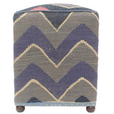 handmade Modern Ottoman Blue Gray Hand-made SQUARE handmade ottoman pouf