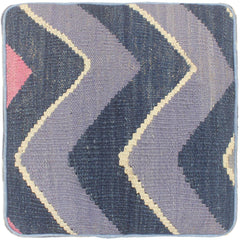 handmade Modern Ottoman Blue Gray Hand-made SQUARE handmade ottoman pouf