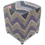 handmade Modern Ottoman Blue Gray Hand-made SQUARE handmade ottoman pouf