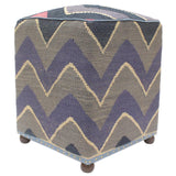 handmade Modern Ottoman Blue Gray Hand-made SQUARE handmade ottoman pouf15'' x 15'' x 21''
