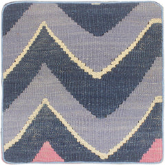 handmade Modern Ottoman Blue Gray Hand-made SQUARE handmade ottoman pouf