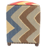handmade Modern Ottoman Red Blue Hand-made SQUARE handmade ottoman pouf