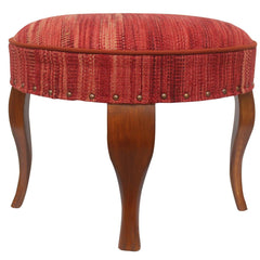 handmade Modern Victorianot Red Red Hand-made RECTANGLE Vegetable dyed wool and wood  24'' x 24'' x 19''
