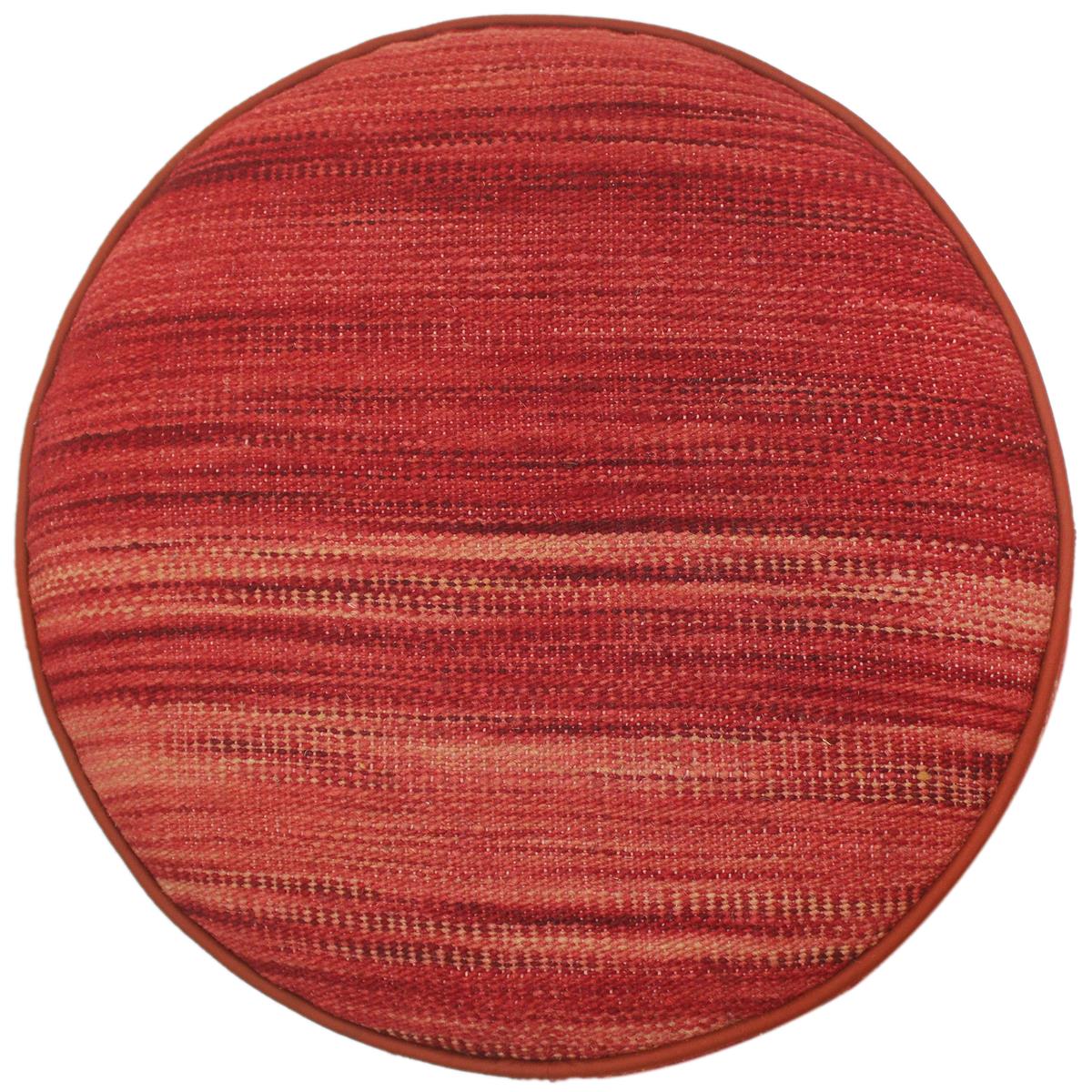 handmade Modern Victorianot Red Red Hand-made RECTANGLE Vegetable dyed wool and wood  24'' x 24'' x 19''