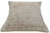 handmade Vintage Pillow Gray Brown Hand-Woven SQUARE 100% WOOL Vintage Pillow