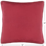 handmade  Pillow Red Red Hand-Woven SQUARE VELVET pillow