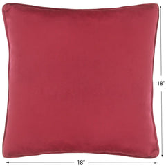 handmade  Pillow Red Red Hand-Woven SQUARE VELVET pillow
