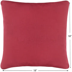 handmade  Pillow Red Red Hand-Woven SQUARE VELVET pillow