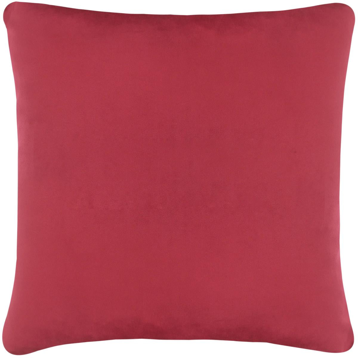 handmade  Pillow Red Red Hand-Woven SQUARE VELVET pillow