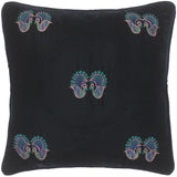 Bohemian Ha Hand Embroidered Italian Velvet Pillow