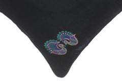 handmade  Pillow Green Blue Hand-Woven SQUARE VELVET EMBR pillow