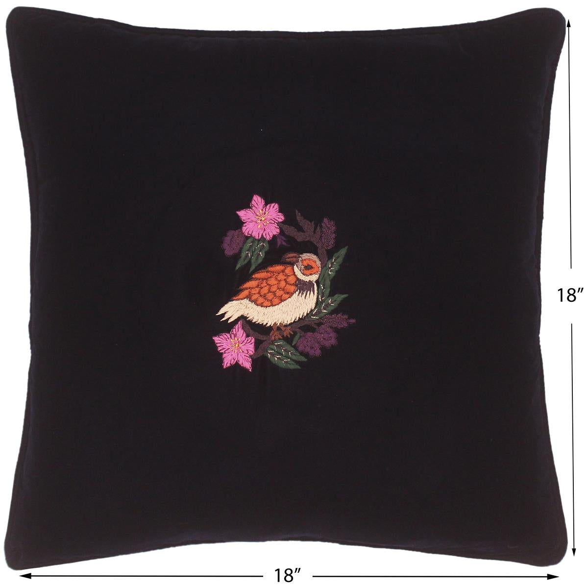 handmade  Pillow Blue Pink Hand-Woven SQUARE VELVET EMBR pillow