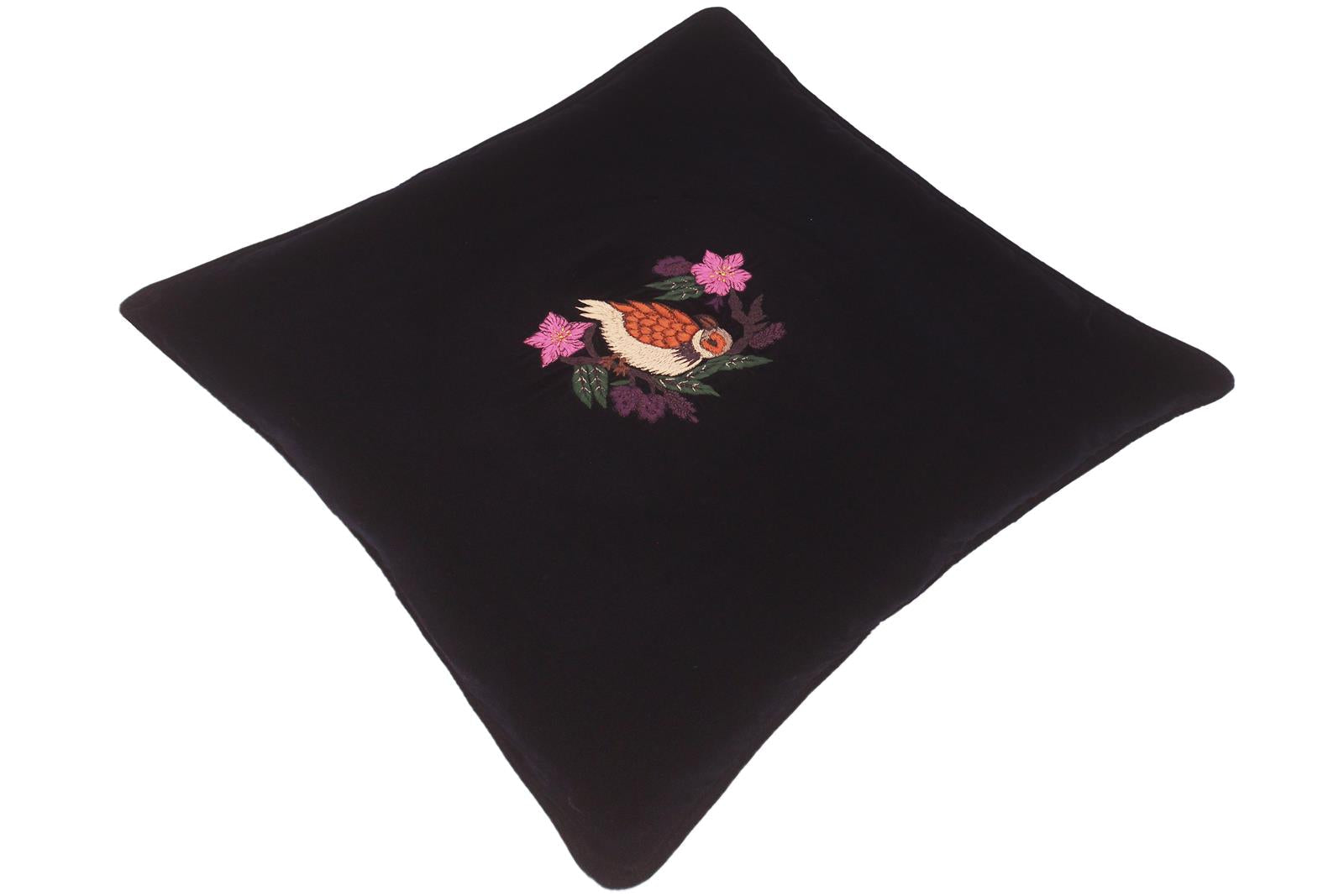 handmade  Pillow Blue Pink Hand-Woven SQUARE VELVET EMBR pillow