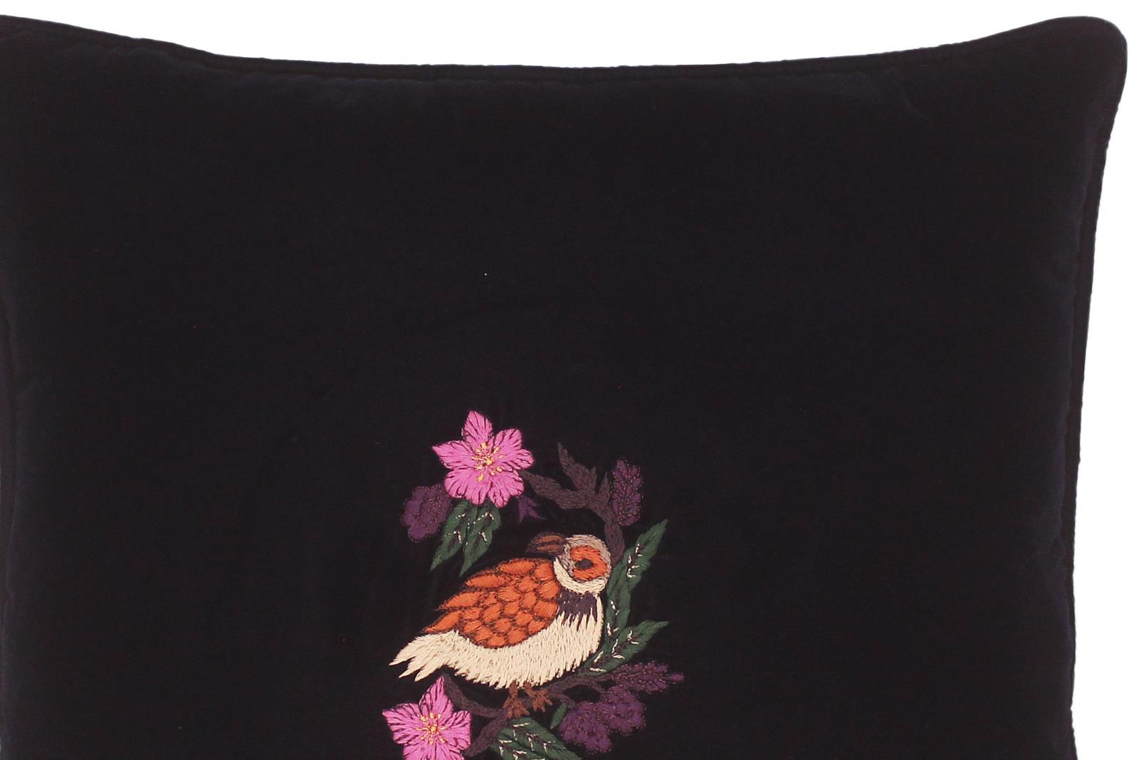 handmade  Pillow Blue Pink Hand-Woven SQUARE VELVET EMBR pillow