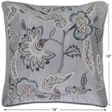 handmade  Pillow Gray Blue Hand-Woven SQUARE SILK EMBROI pillow
