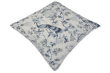 handmade  Pillow Ivory Blue Hand-Woven SQUARE PRINTED VEL pillow