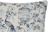 handmade  Pillow Ivory Blue Hand-Woven SQUARE PRINTED VEL pillow