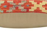 handmade Tribal Turkish Antique Rust Blue Hand-Woven SQUARE 100% WOOL pillow