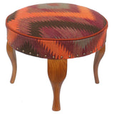 handmade Traditional Victorianot Orange Gray Hand-made ROUND Vegetable dyed wool and wood  