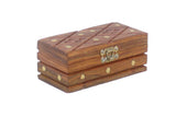 handmade Traditional Jewelrybox Brown Gold Hand-made RECTANGLE WOOD Jewelry Box